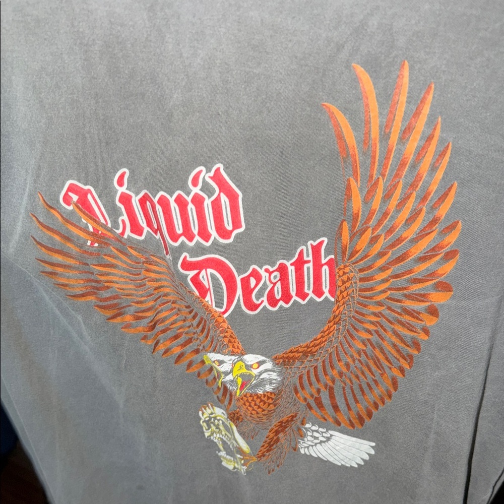 Gray Graphic Men's liquid death t Shirt